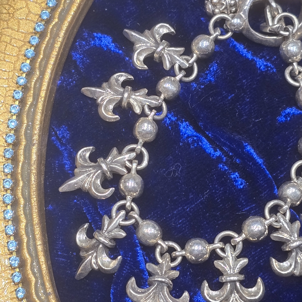 King Baby Studio Silver Fleur-de-Lis Bracelet - Picture 5 of 15